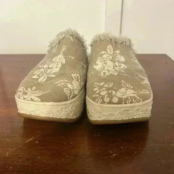 Bass canvas slip on mules Leshia print shoes size 7.5 - Picture 9 of 10